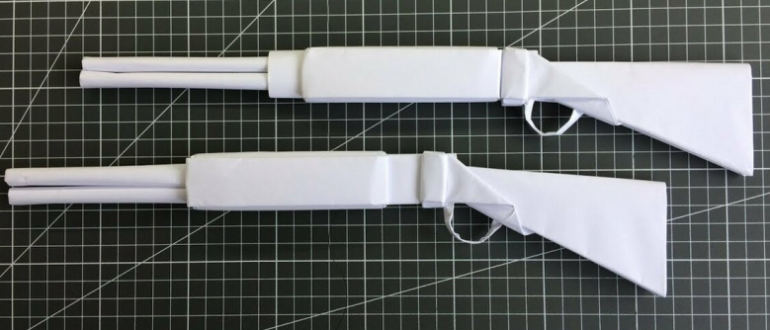 Comment faire un pistolet à partir de papier, automatique: instruction