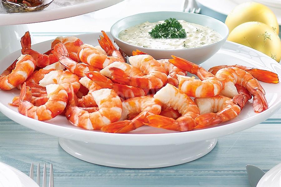 Matlagning av Royal Shrimp Frozen: Servering