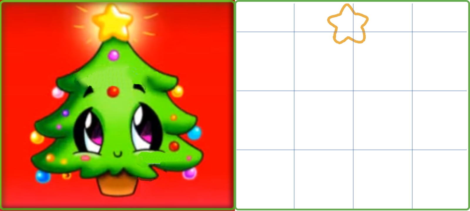 Nakreslete hvězdu na vrchol vánočního stromu