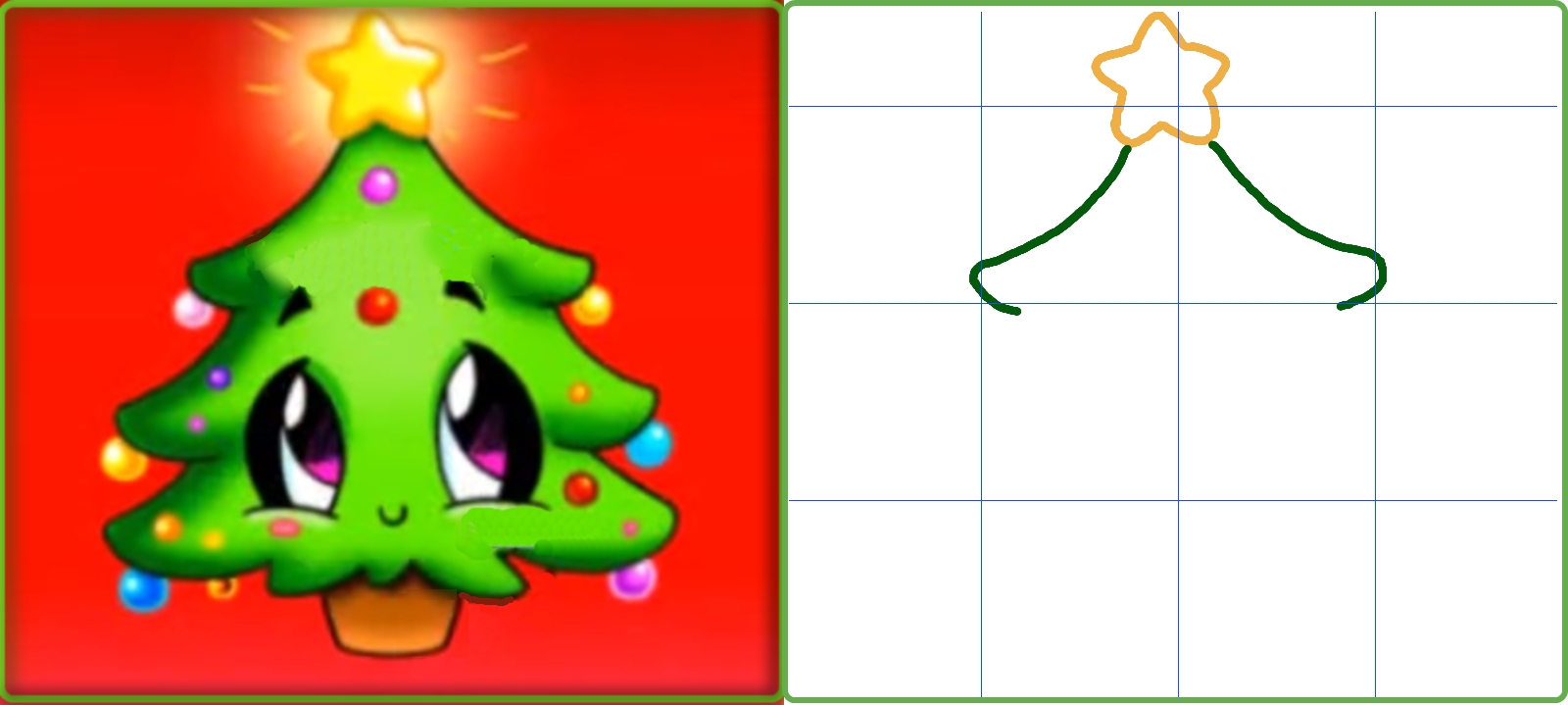 Nakreslíme vrchol vánočního stromu