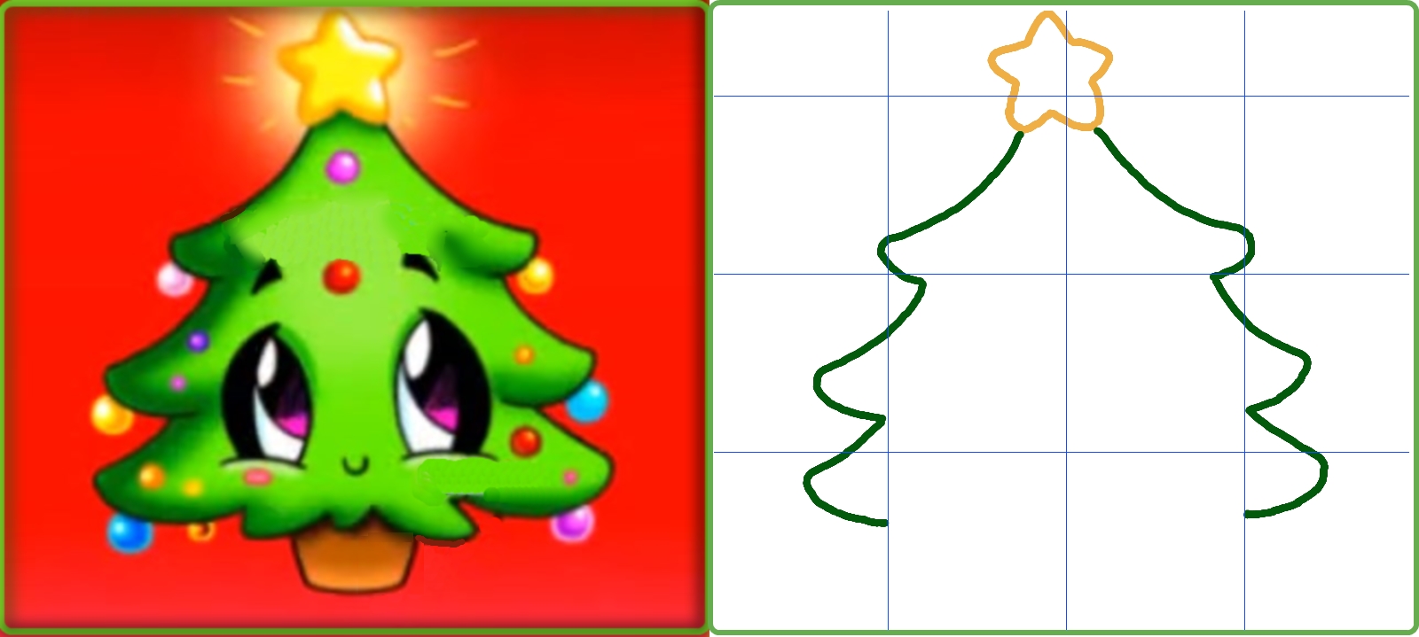 Nakreslíme větve vánočního stromu