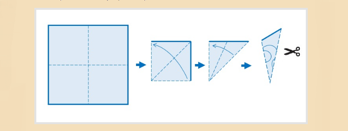 Инструкция для сложения и вырезания снежинки
