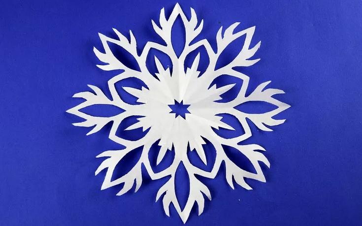 Snowflake terdiri dari kertas - 8 sinar