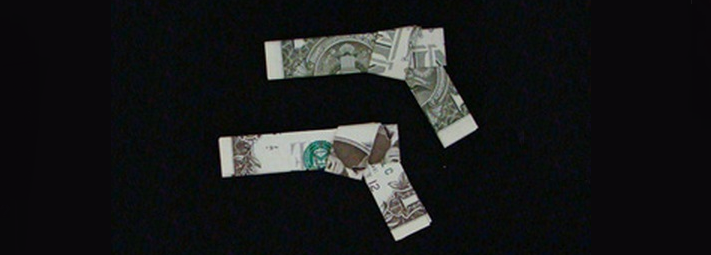 Gör -it -du själv origami pistol