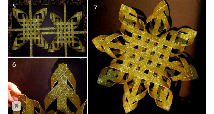 Volumetrická krásná sněhová vločka v technice origami: instrukce