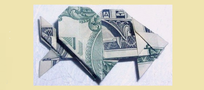 Origami origami origami från pengar med sina egna händer