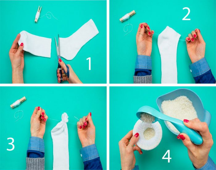 Jak vyrobit sněhuláka pro nový rok z ponožky: Tipy, fotografie
