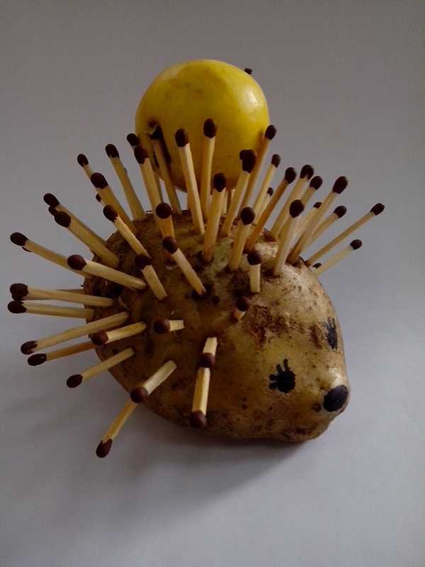 Řemesla ježek z brambor