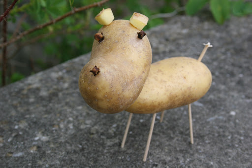 Řemeslný pes z brambor