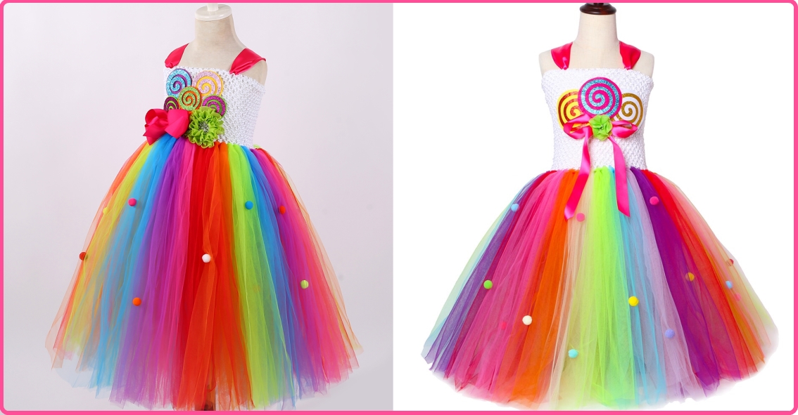 Candy šaty pro dívku s aplikací